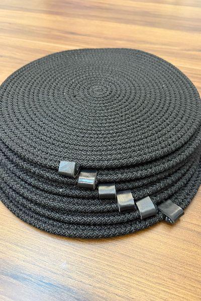 tropikal home 6 Pieces Jute Plate / American Service Lux Presentation Plate Mat
