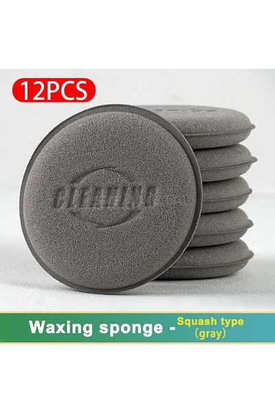 Choice Gray 12pcs Seametal 12pcs Car Round Waxing Polish Sponges High Density Foam Applicator Pads Polishin