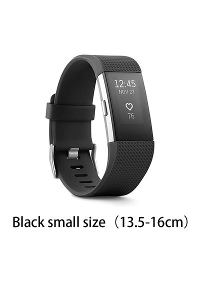 DIXSG Black small size Fitbit Charge 2 smart wristband heart rate monitoring exercise pedometer fitness sl