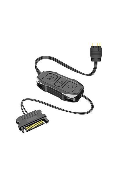 ZLinKJ Black Argb Controller 5v 3pin To Sata Power Supply Mini Rgb Controller 3pin Hub For Computer Cpu Cas