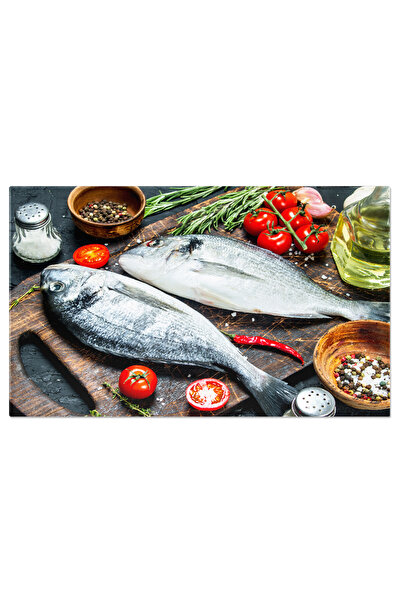 StoryGift Romania Tablou Canvas Savurare De Mari Peste Dorado Crud Cu Aroma D...