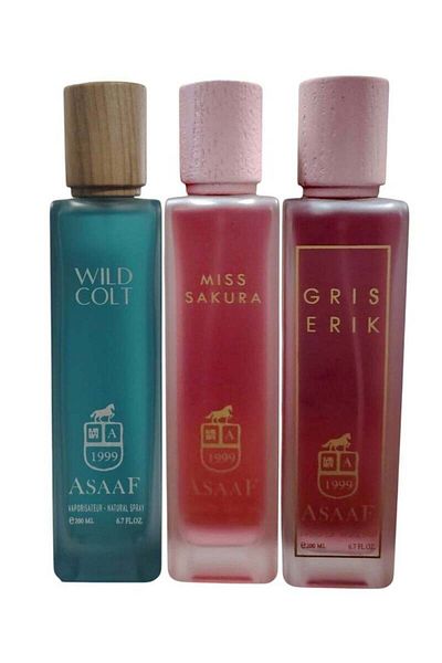 As Assaf Unisex Perfume Set of 3 Pieces, 200ml