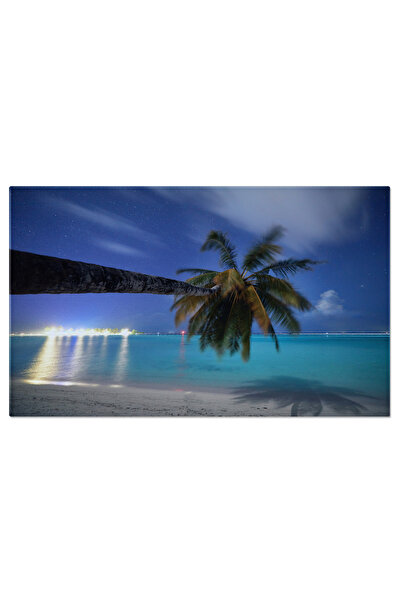 StoryGift Romania Tablou Canvas - Priveliste De Noapte In Maldive - Stele, Pl...