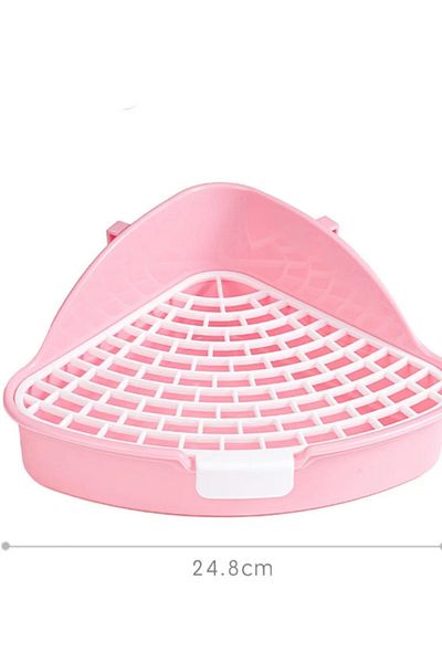 Choice pink Rabbit Litter Tray Toilet Animal Potty Trainer Bunnies Corner Toilet Box for Ferret Hamster Dra
