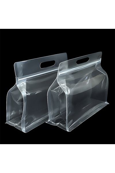 Choice 24x17cm Transparent 50pcs Factory Wholesale Zipper Top Self Sealing Clear Flat Bottom Pouch For Nuts