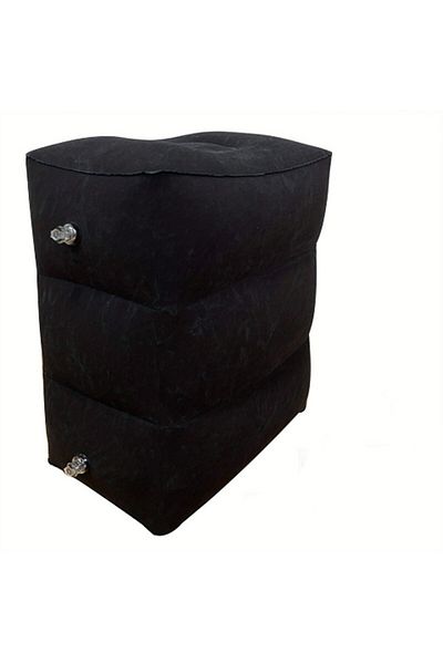 Choice Black Airplane Foot Rest Travel Foot Rest Pillow Inflatable Travel Foot Rest for Airplanes Adjustabl