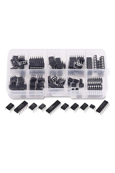 Choice 85Pcs Integrated Circuit Chip Kit 10 Value IC Chip NE555 LM324 LM393 UA741 ULN2803 LM358 LM386 NE...