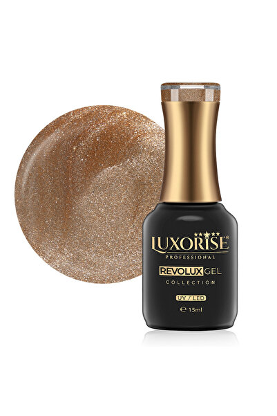 LUXORISE Revolux Semi-Permanent Nail Polish, Timeless Gold 15ml