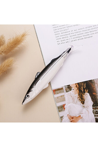 Choice قلمان حبر جاف أسودان بتصميم سمكة، 0.5 مم، قلمان عصريان ومبتكران ومرحان...