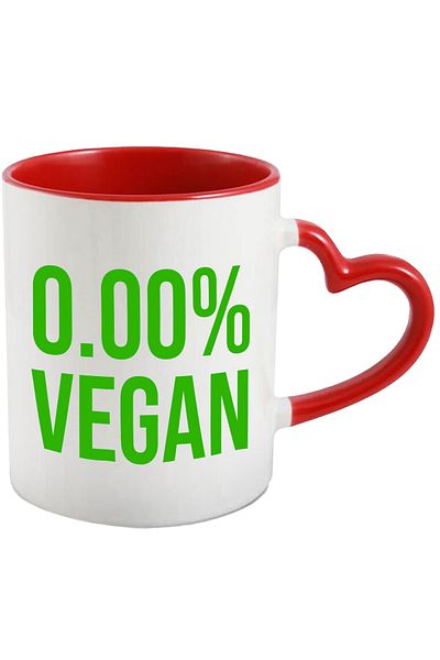 StoryGift Romania Cana Cu Mesaj Haios In Limab Romana 0,00% Vegan Carne Mancare Pofticios, Ceramic, Cu Maner Inim Stg
