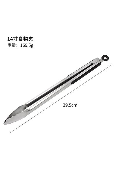 Choice 14Inch Black Steel food tongs BBQ grill tools 9 inch 12 inch 14 inch 16 inch factory wholesale stain
