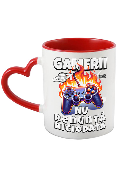 StoryGift Romania Cana Maneta Joc Video Gamerii Nu Renunta Niciodata, 330ml, ...