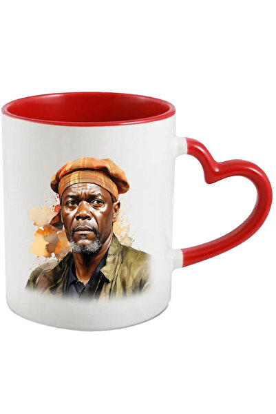 StoryGift Romania Cana Cu Samuel L. Jackson, Actor, Celebritate, Filme, Multicolor 330 Ml, Ceramic, Cu Maner Inim Stg