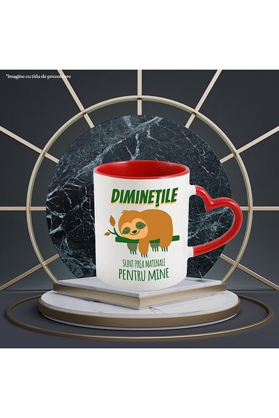 StoryGift Romania Mornings are too early for me Mug, 330ml, Ceramic with Ini Handle, With ,STG