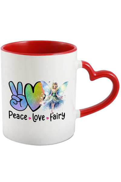 StoryGift Romania Cana Cu Zana Cu Mesajul "peace, Love, Fairy", Semnul Victor...