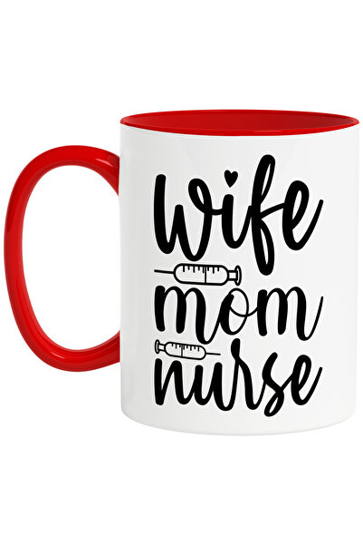 StoryGift Romania Cana cu seringi si mesajul in engleza "Wife, mom, nurse" - ...