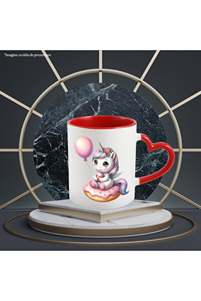 StoryGift Romania Cana cu un unicorn micut care sta pe o gogoasa, ilustratie,...