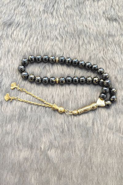 Chavin 8 mm Hematite Stone Natural Stone Rosary Ey08