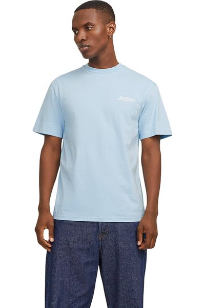 Jack & Jones Tricou JACK &JONES Beau Frontprint - 12275012-Chambray Blue