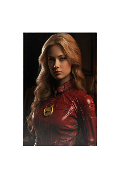 StoryGift Romania Tablou Canvas: Portret Fata Eroina In Costum De Erou Flash ...