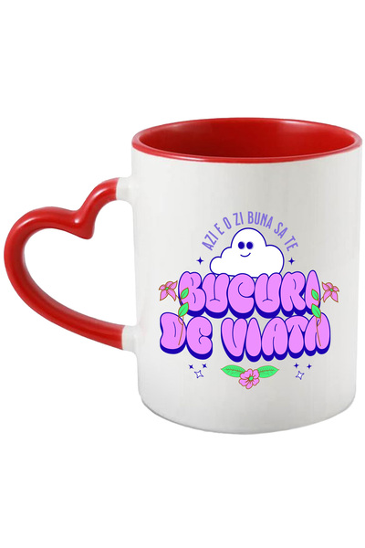 StoryGift Romania Cana Cu Norisor Pufos Fericit Mesaj Inspirational Text Bucu...