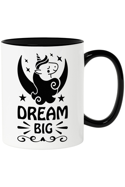 StoryGift Romania Cana Cu Un Unicorn Si Stelute Cu Textul "dream Big" - Vis M...