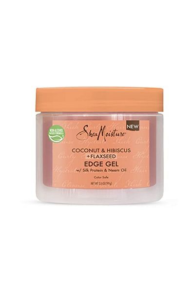 Shea Moisture Flaxseed Edge Control Gel For Curly Hair, Coconut & Hibiscus, 3.5 Oz