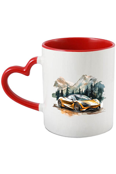 StoryGift Romania Cana Cu Masina Sport, Munte, Padure, Brazi, Ilustratie, Mul...