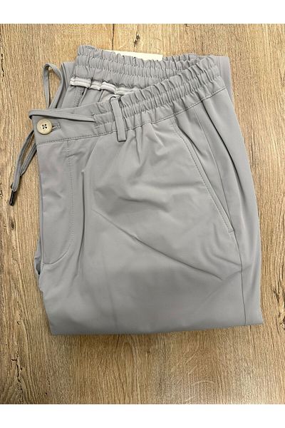 Kip Stone Mink Plain Woven Casual Trousers