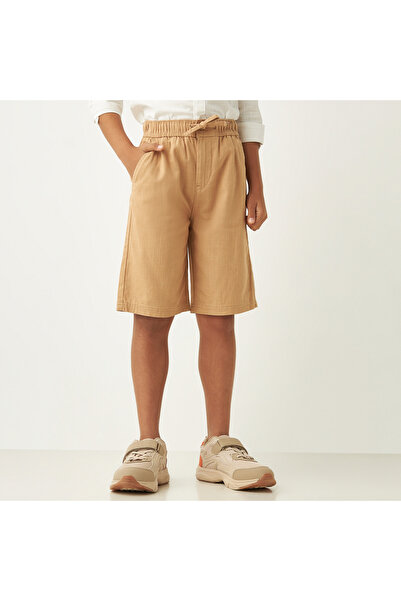 ELIGO Textured Shorts With Drawstring Closure
