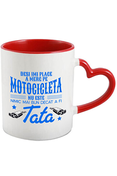 StoryGift Romania Cana Cu Iubitorii De Motociclete Familie Toba Esapament Barbat Mesaj Haios Imi P, Cu Maner Inim Stg