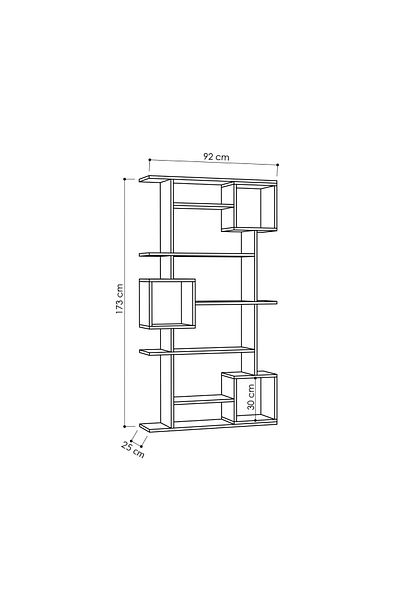 Mourah Home Soto Modern Bookcase Display Unit White