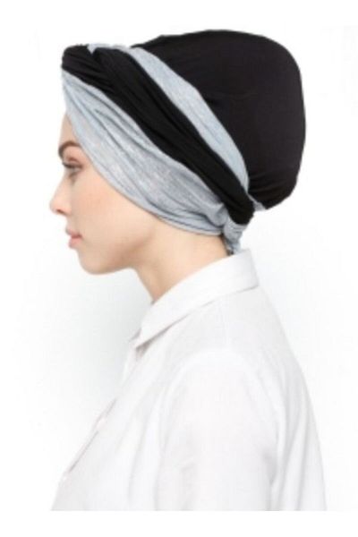 Differenza Glitter Double Wrap Bonnet - Black Ice Blue