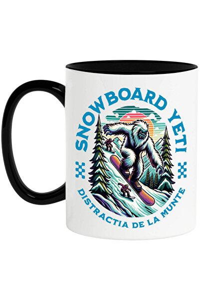 StoryGift Romania Cana Cu Big Foot Monstru Paros Pe Placa De Snowboard Sport ...