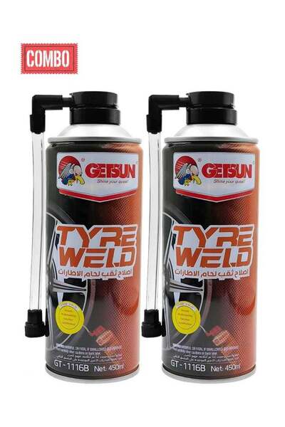 GETSUN مجموعة إصلاح ثقب الإطارات الطارئة G-1116B سعة 450 مل - اشترِ قطعتين