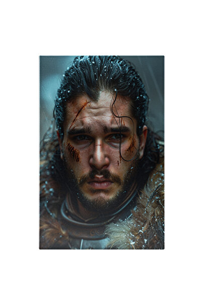 StoryGift Romania Tablou Canvas: Jon Snow Cadru De Portret Cu Răni Pe Față Și...