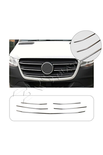 BRSPLAST Mercedes Sprinter W907 Uyumlu 2018 Ve Üzeri Krom Ön Panjur 5 Parça P...