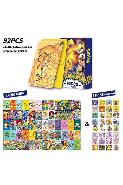 Choice Lsk-60pcs 30pcs Anime Pokémon Pikachu Charmander Psyduck Gengar Cartoon Boxed Laser Flash Cards Lomo
