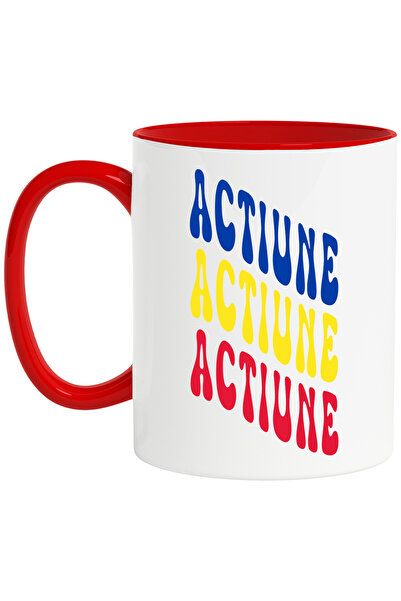 StoryGift Romania Cana Cuvantul Actiune, In Culorile Steagului Romaniei, Rosu...