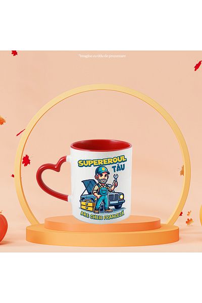StoryGift Romania Mechanic Man Mug Your Superhero Has a Wrench, 330ml, Ceramic with Handle, With, STG