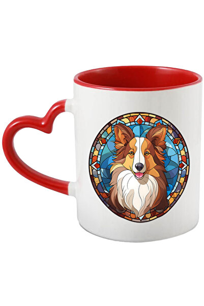 StoryGift Romania Cana cu un caine in stil mozaic, ilustratie, vesel, bucurie...