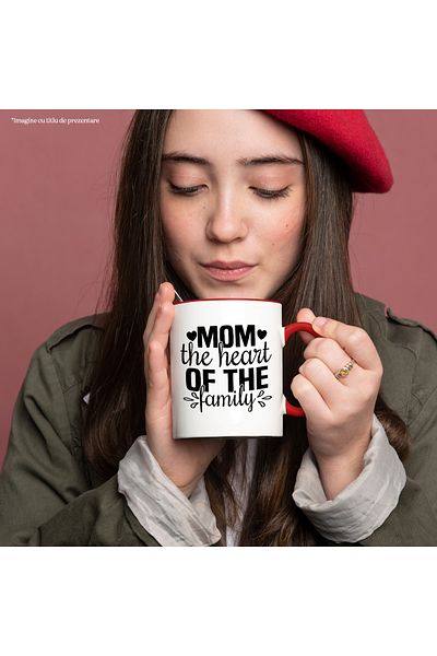 StoryGift Romania Mug for a much loved mother who represents the heart of a family - little heart, With