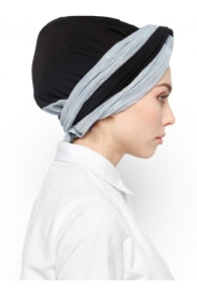 Differenza Glitter Double Wrap Bonnet - Black Ice Blue