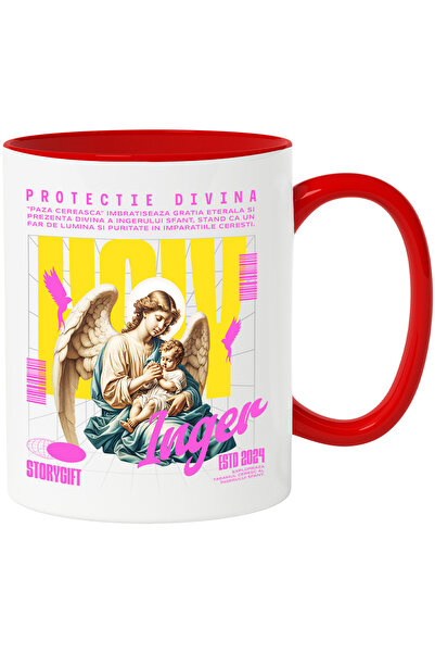 StoryGift Romania Cana Protectie Divina - Ingerul Pazitor, 330ml, Ceramic Cu ...