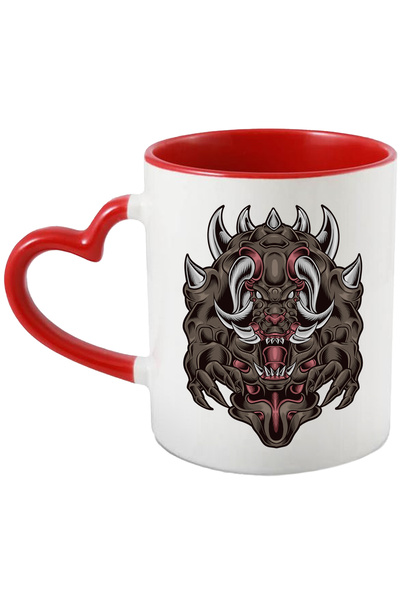 StoryGift Romania Cana Cu Monstru, Coarne, Colti, Gheare, Fantasy, Multicolor...