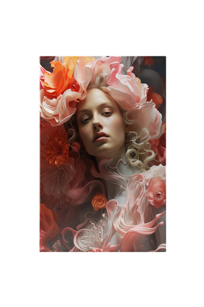 StoryGift Romania Tablou Canvas: Portret Feminin Eurpoean Blonda Îmbrăcată În...