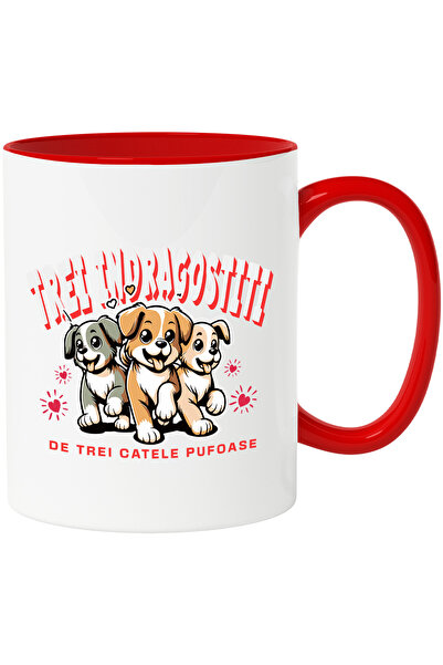 StoryGift Romania Cana Trei Caini Indragostiti De Trei Catele Pufoase, 330ml,...