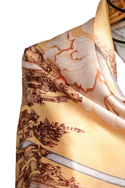 CASHMERE AND SİLK MAWLANA (53X173) Pure Silk Shawl