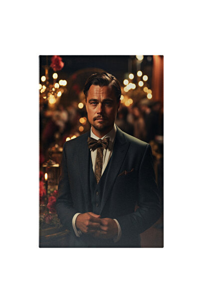 StoryGift Romania Tablou Canvas: Portret Leonardo Dicaprio In Costum Albastru...