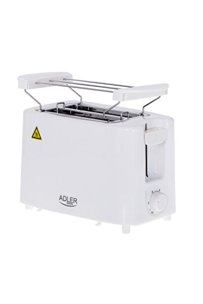 adler Prăjitor de pâine AD 3223, 900W, Pentru două felii, 6 niveluri, Încălzire, Alb